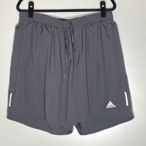 Adidas 7 inch Grey Reflective Run-It Inner Brief Shorts Men's Size 2XL